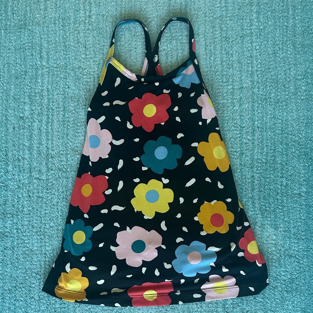 Hanna Andersson Black Floral Racerback dress 3T